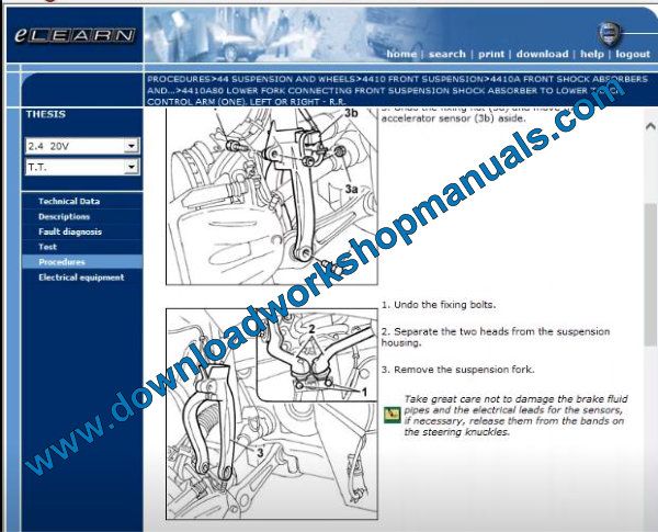 Lancia Thesis Workshop Manual